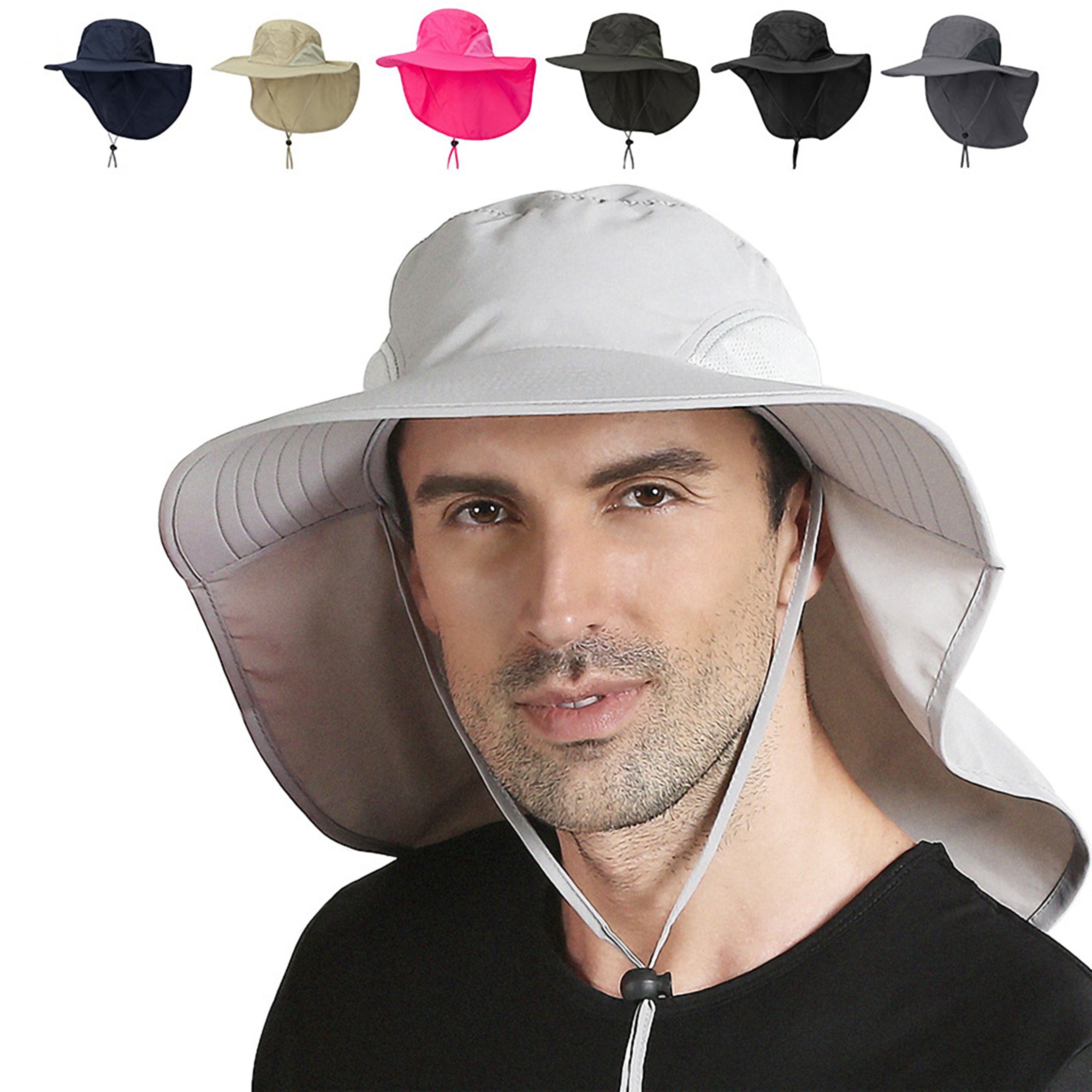 Unisex Drawstring Sun Bucket Hat 3