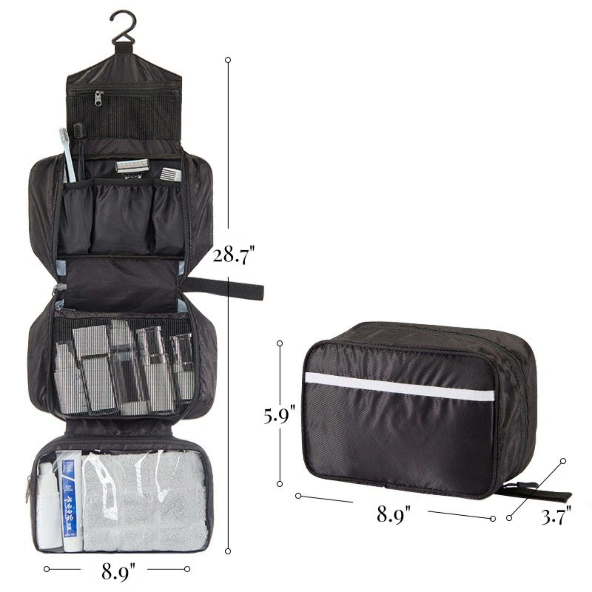 Travel Hanging Folding Toiletry Bag 4