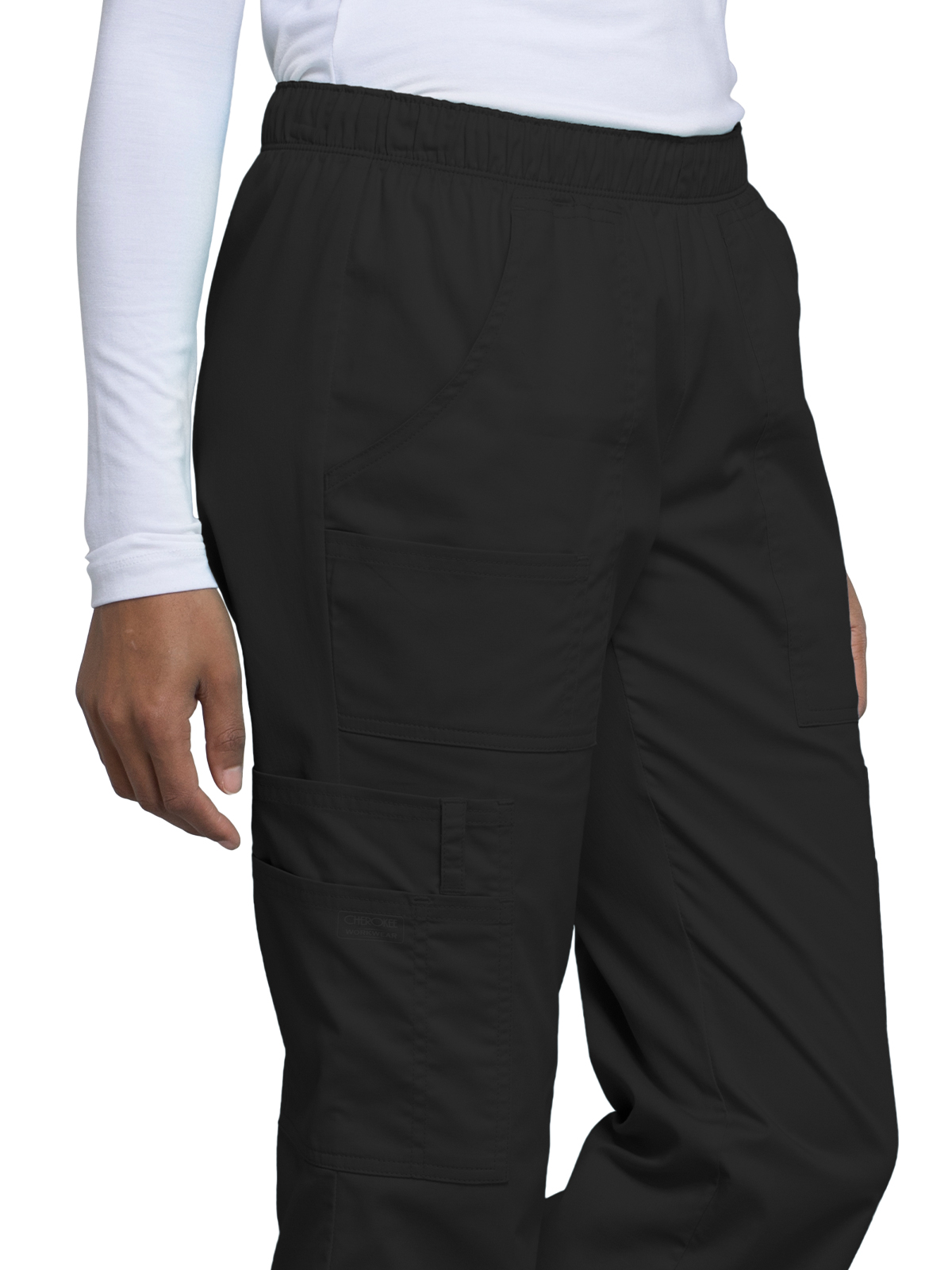 Cherokee - Workwear Core Stretch - Mid Rise Pull-On Cargo Pant 3
