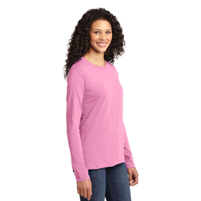 Port & Company Women's Long Sleeve Core Cotton Tee. 62
