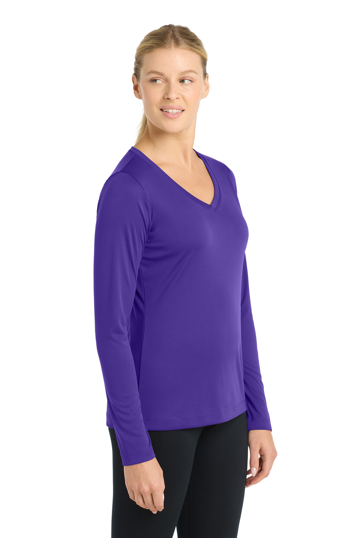 Sport-Tek Women's Long Sleeve PosiCharge Competitor V-Neck Tee. LST353LS 51