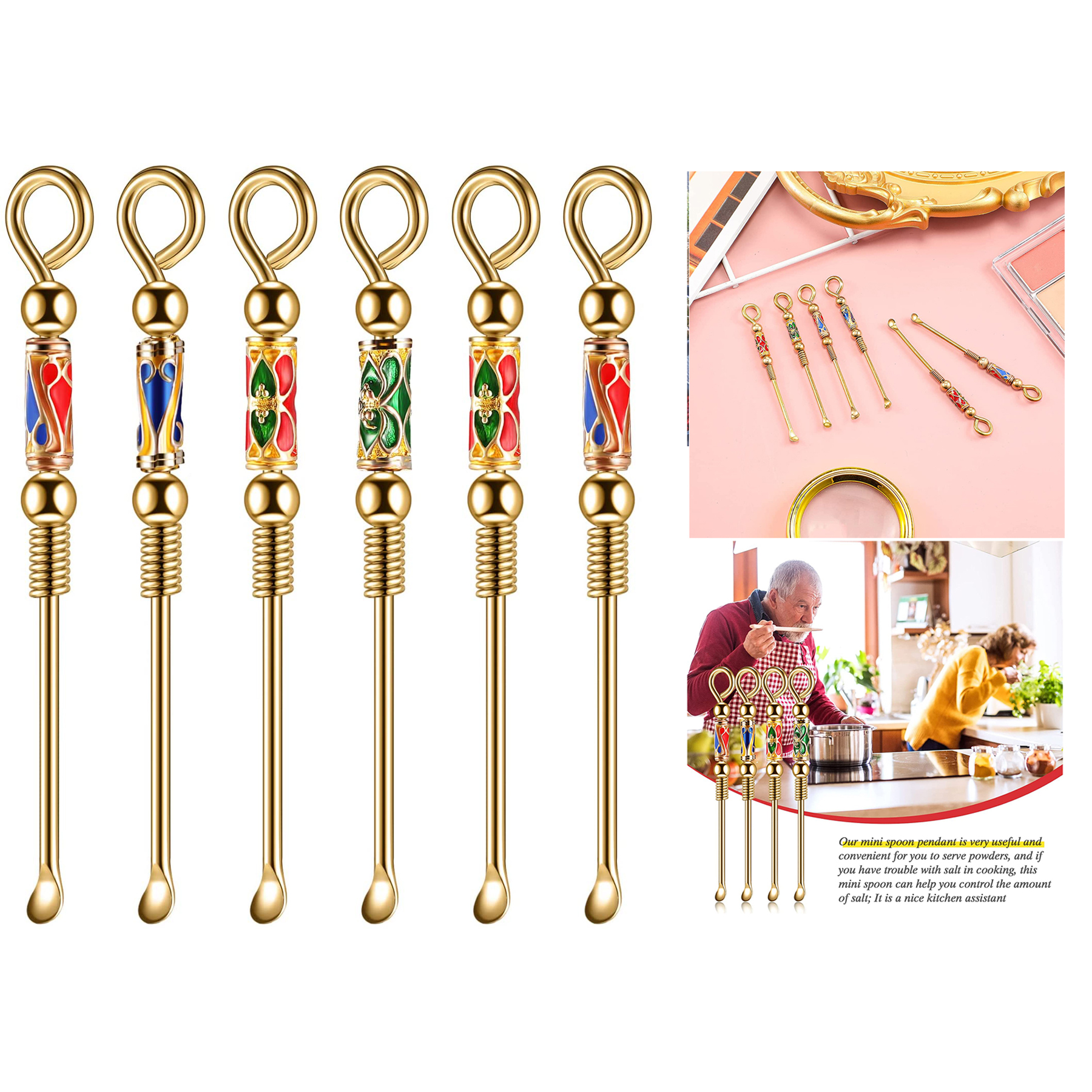 Retro Necklace Loop Pendant Tiny Spoon 2