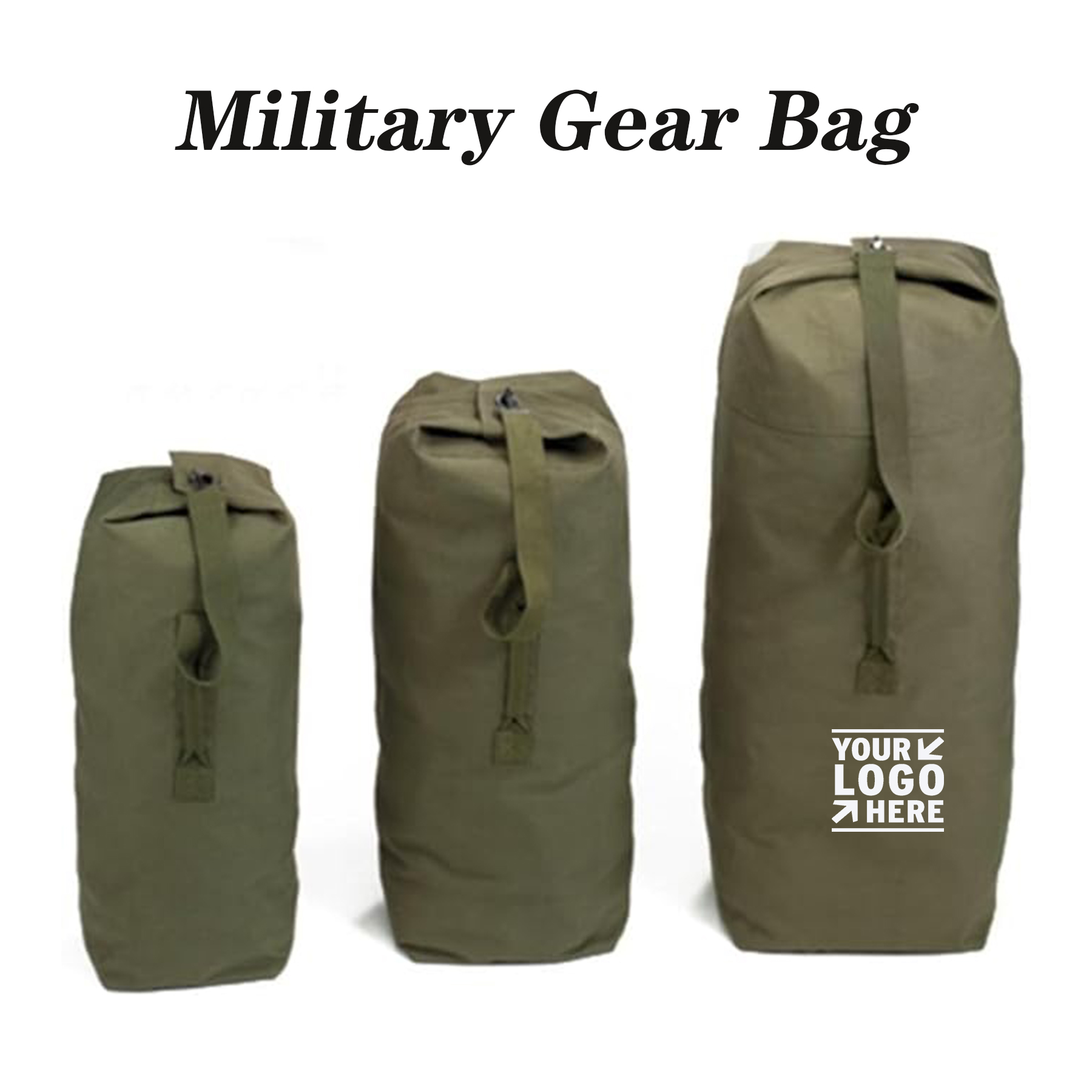 Travel Top Load Canvas Duffle Military Style Gear Bag 2