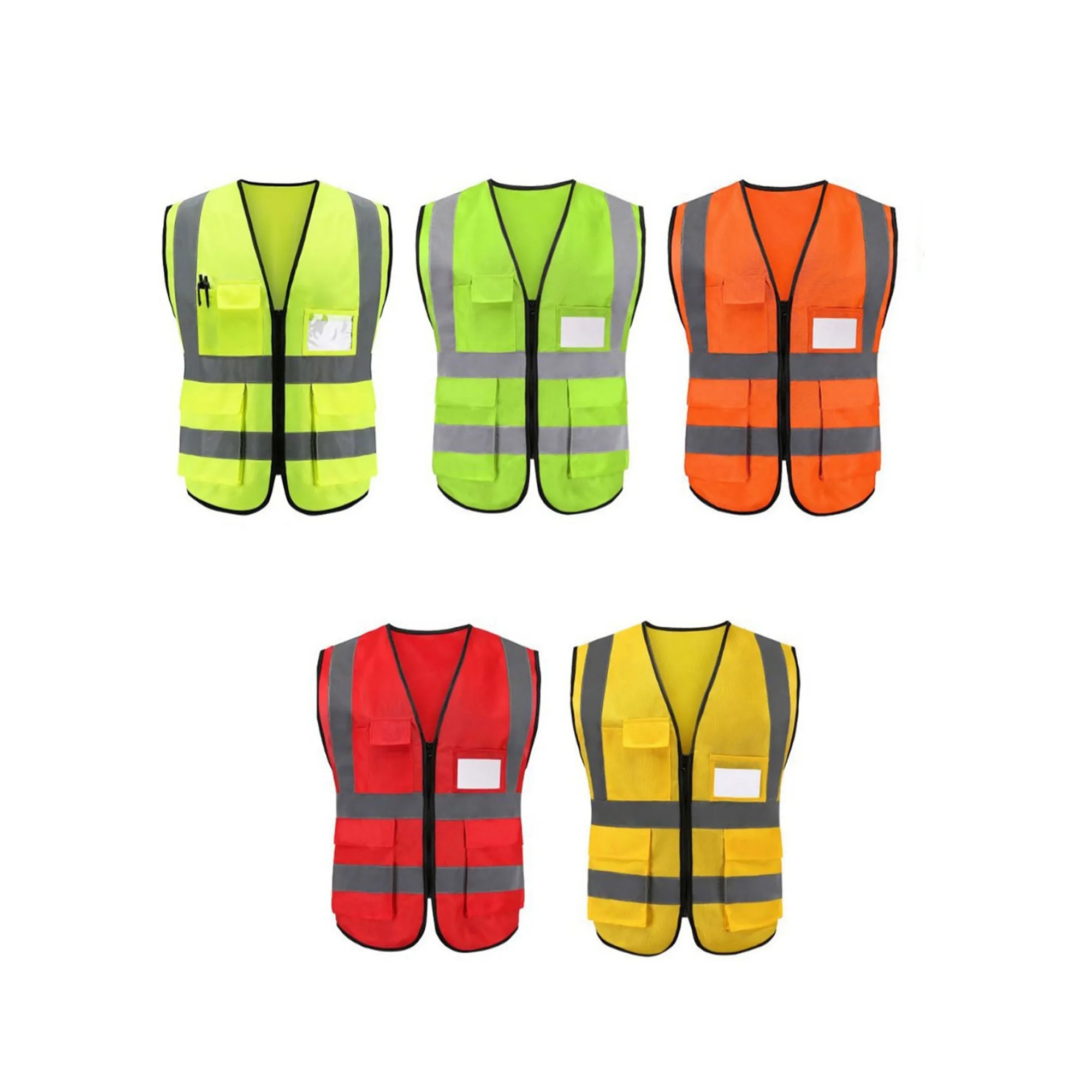 Reflective Tape Safety Hook & Loop Vest 3