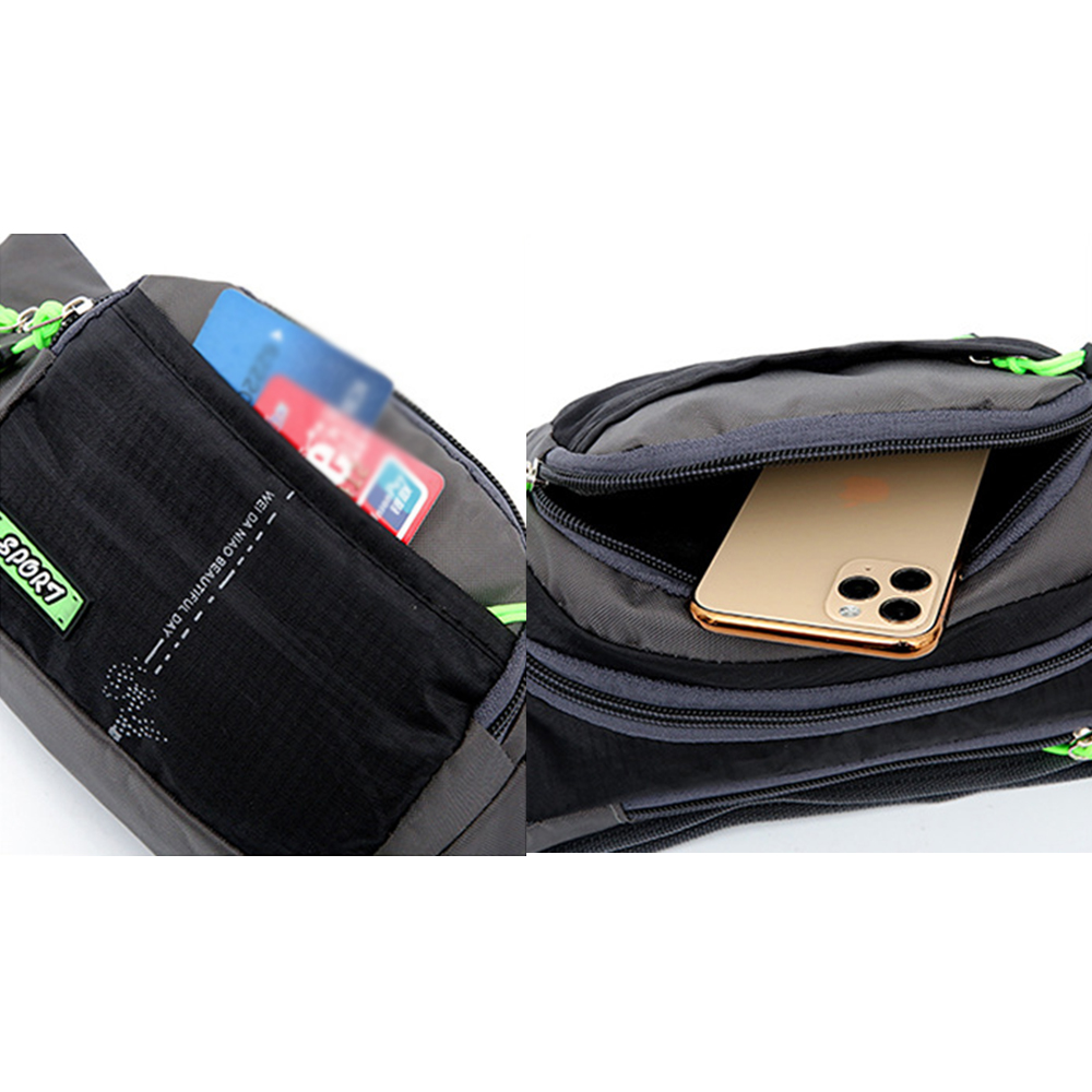 Multifunctional large nylon fanny pack waist bag chest bag 6