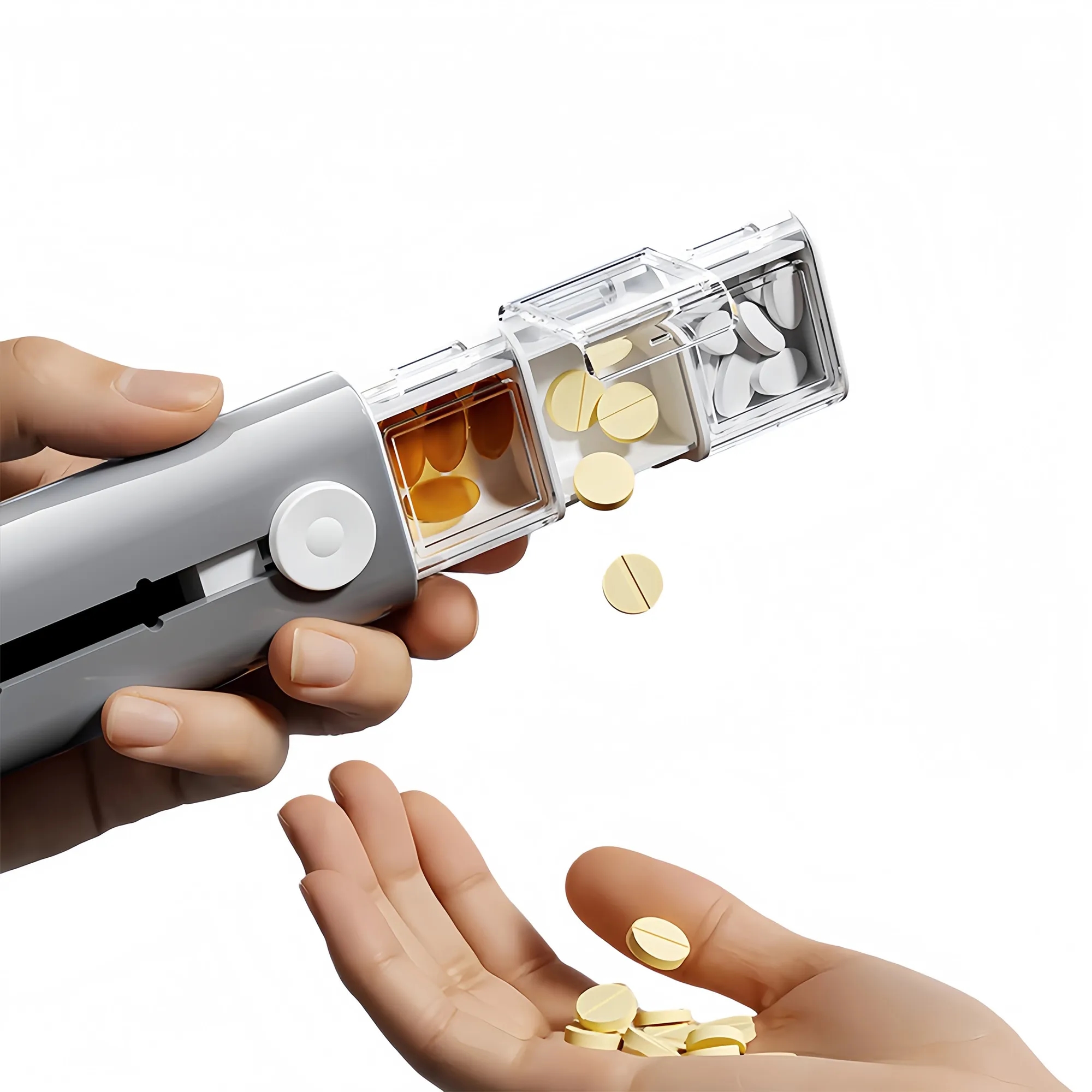 ABS Portable Pill Organizer With Sliding Lid 3