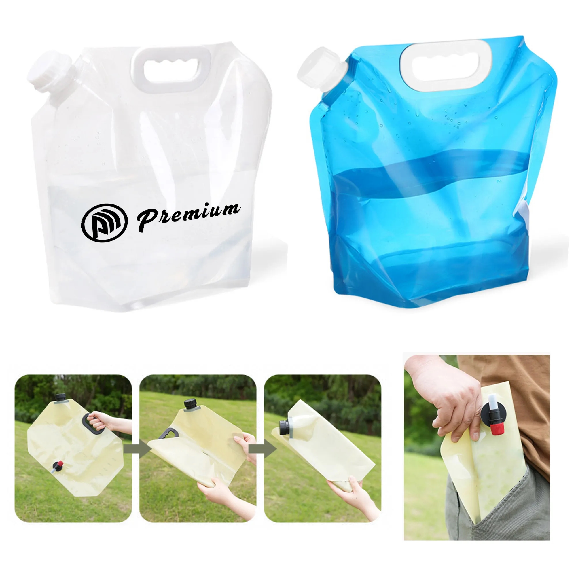 Transparent Folding Water Bag 2