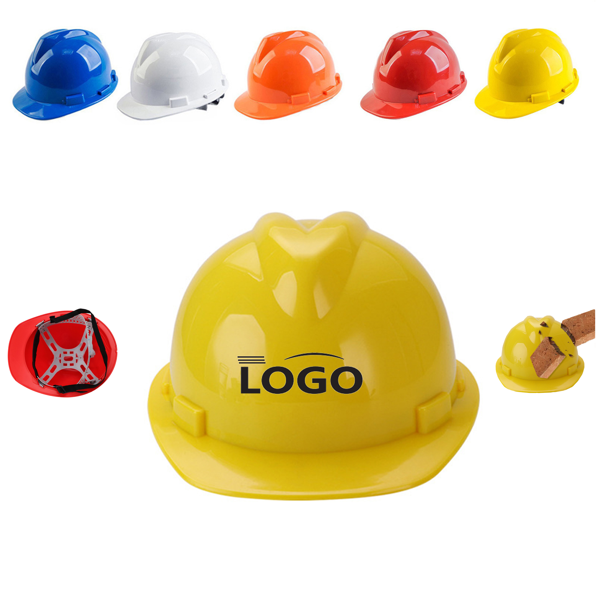 International Standard Thickened ABS Worksite Safety Helmet 2
