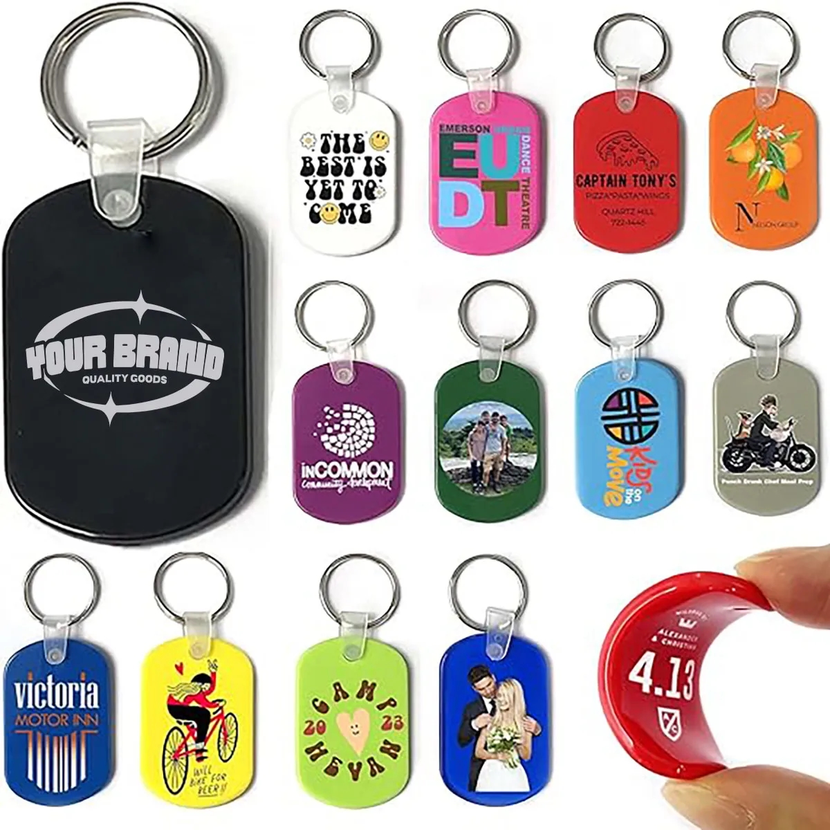 Soft PVC Custom Bulk Keychain Personalized Mini Pet Tag 1