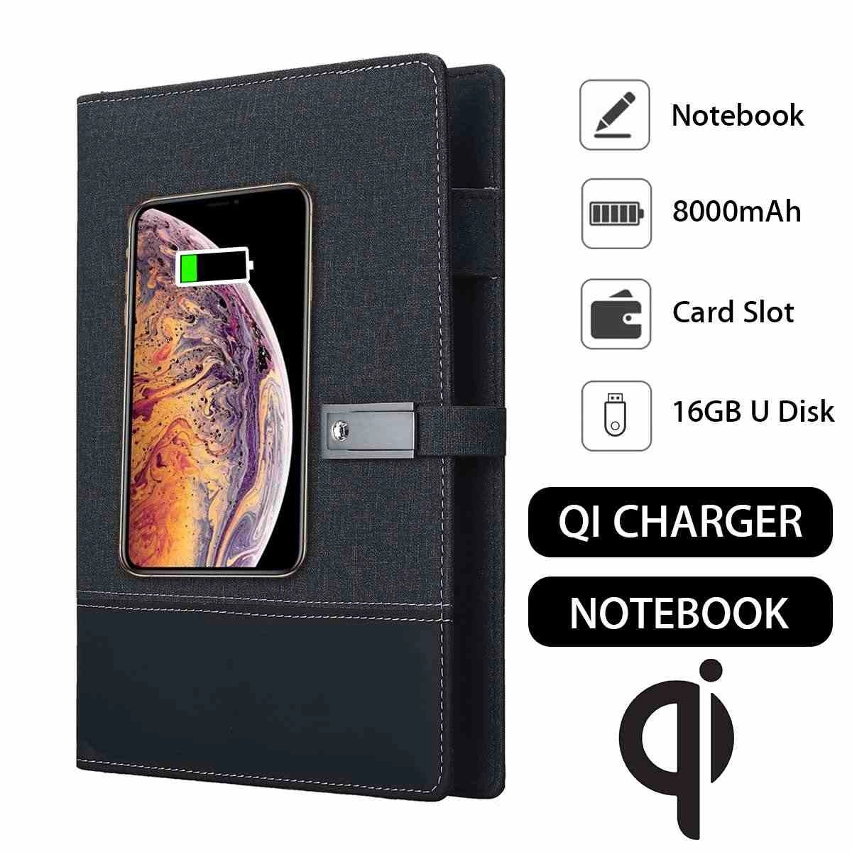 Wireless Charging Classic Notebook with U disk 2