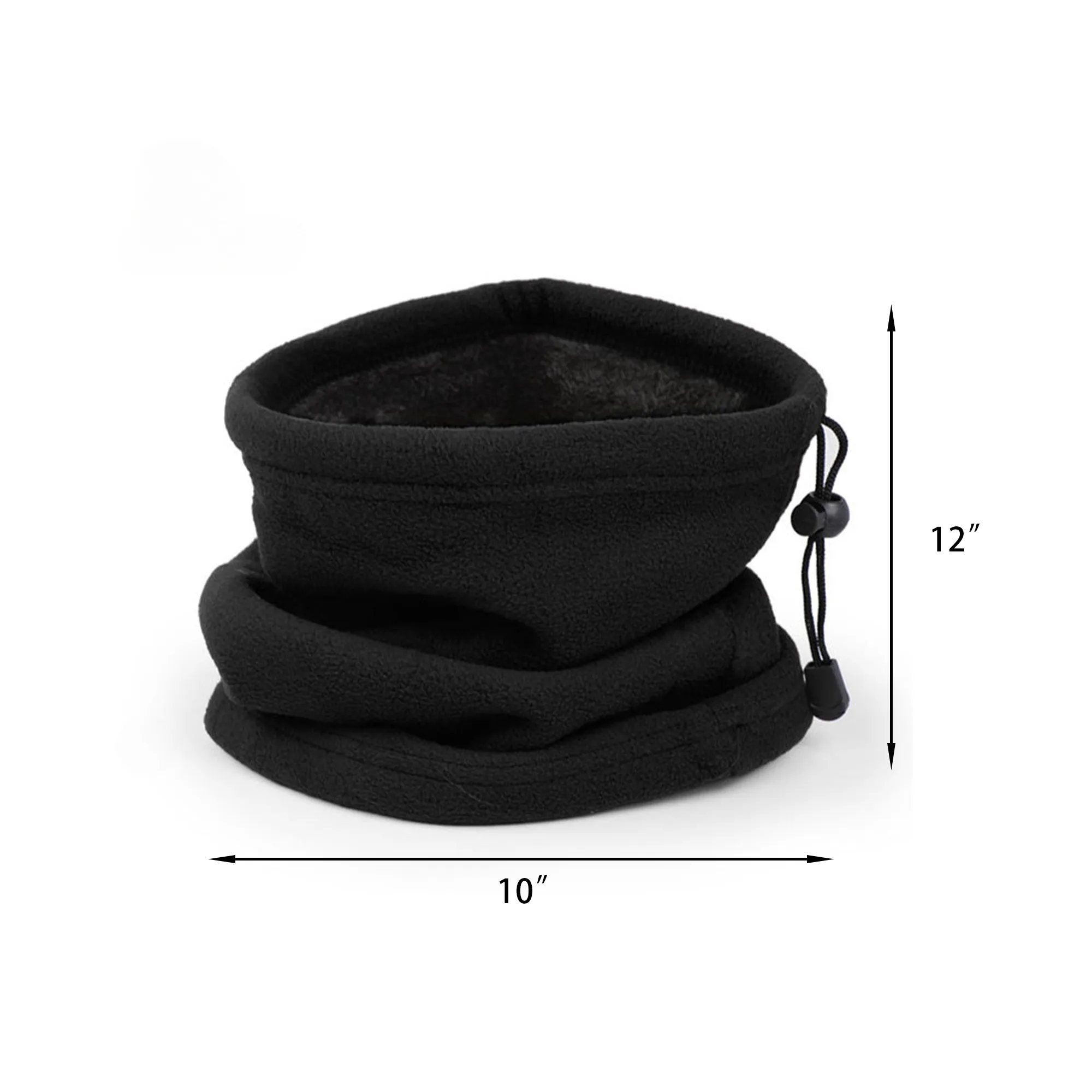 Winter Fleece Neck Warmer Drawstring Design 3