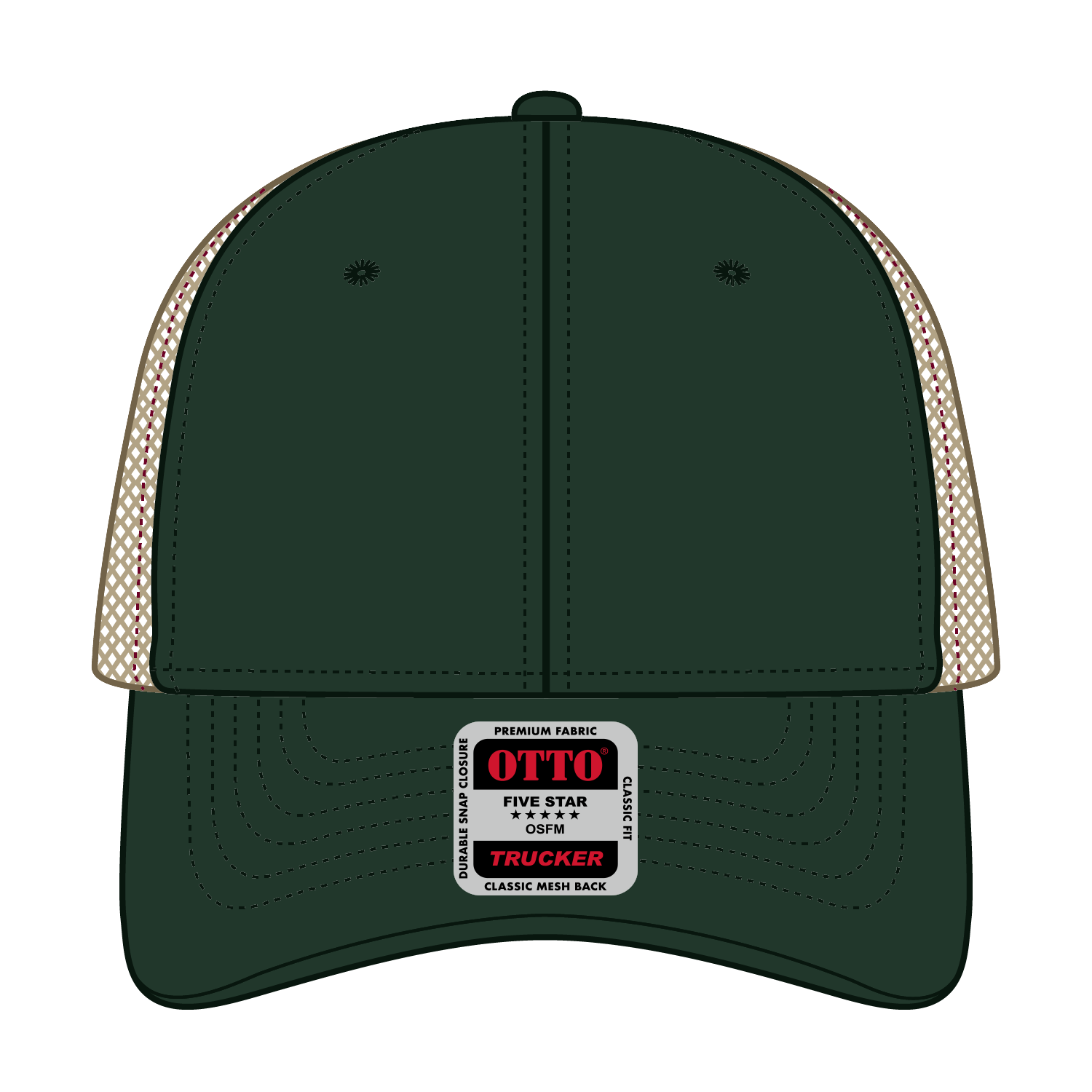 OTTO CAP® 6 Panel Low Profile Mesh Back Trucker Hat 4