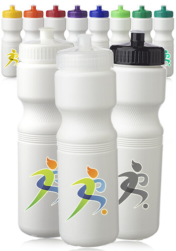 28 oz. Plastic Water Bottles with Push Cap