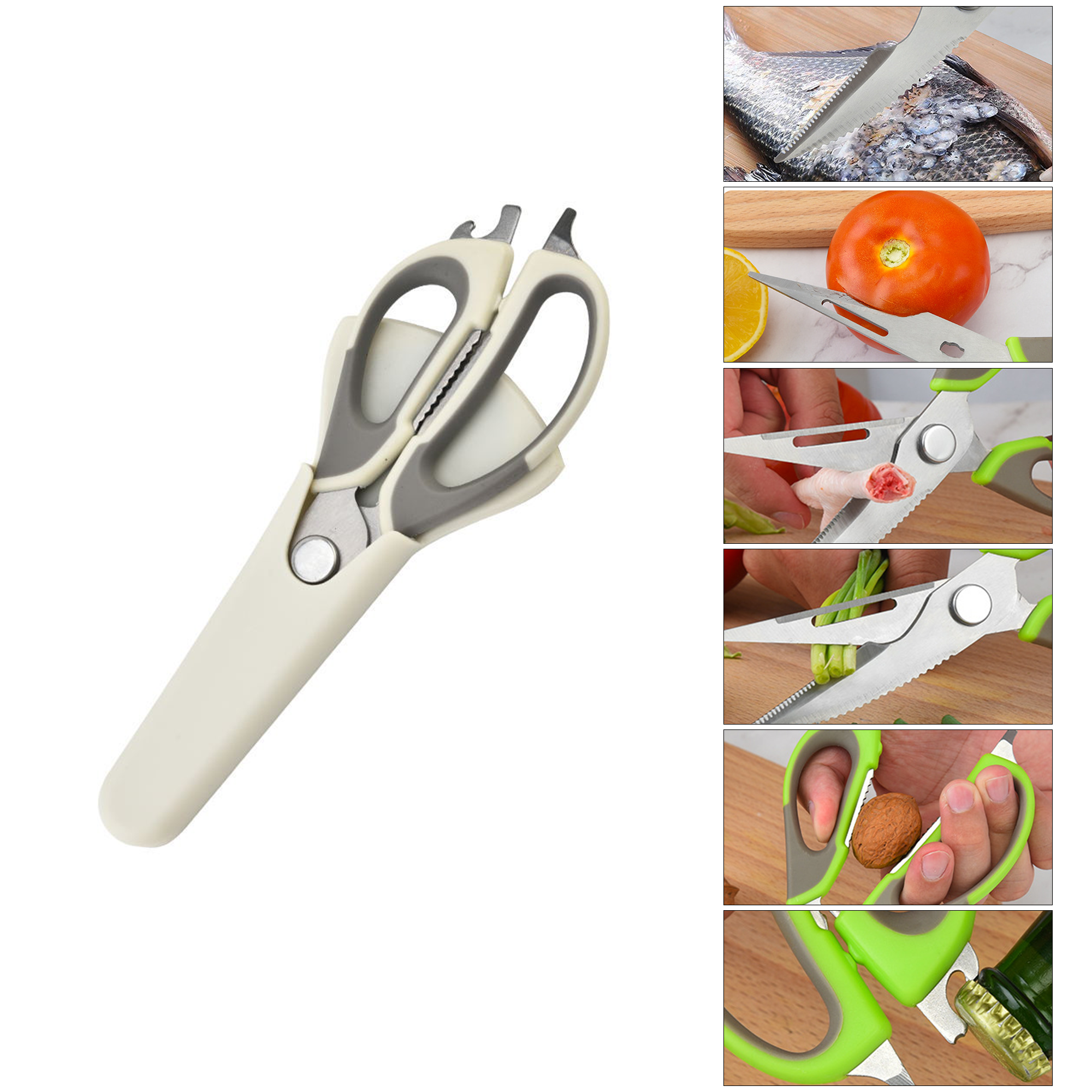 Stainless Steel Magnetic Kitchen Scissors 3