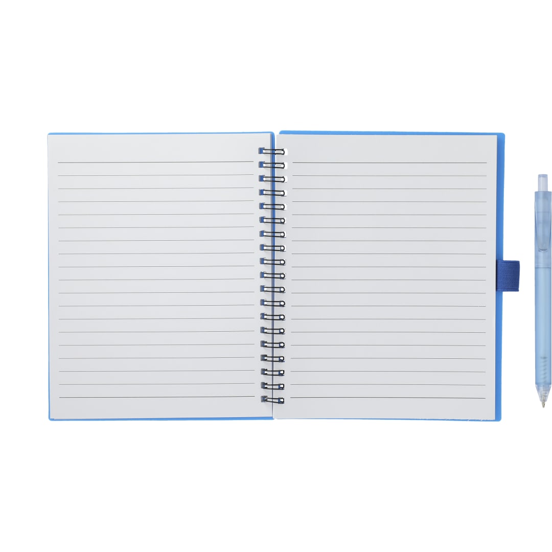 FSC® Recycled 5.5” x 7” Spiral Notebook w/ RPET Pe 206