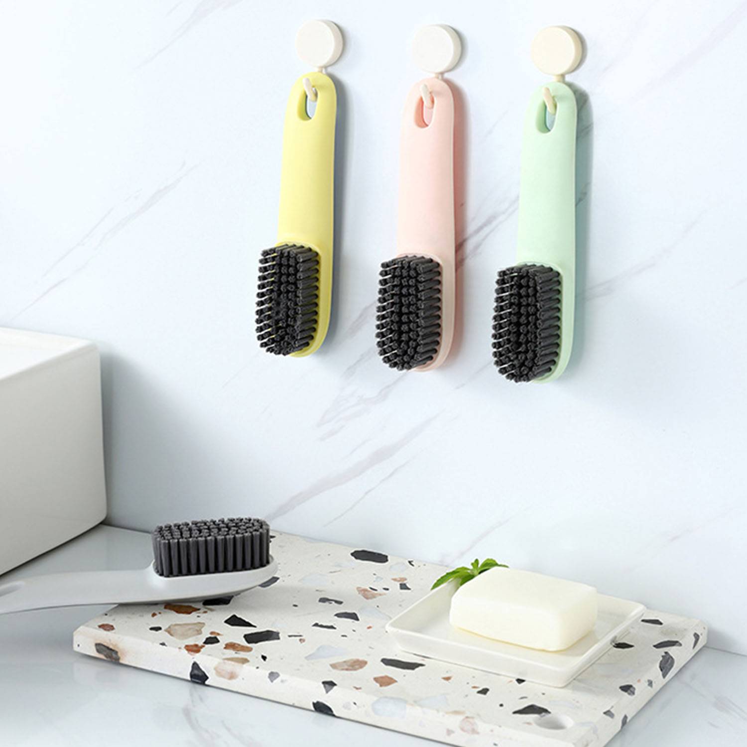 Household long-handled soft-bristled shoe brush 4