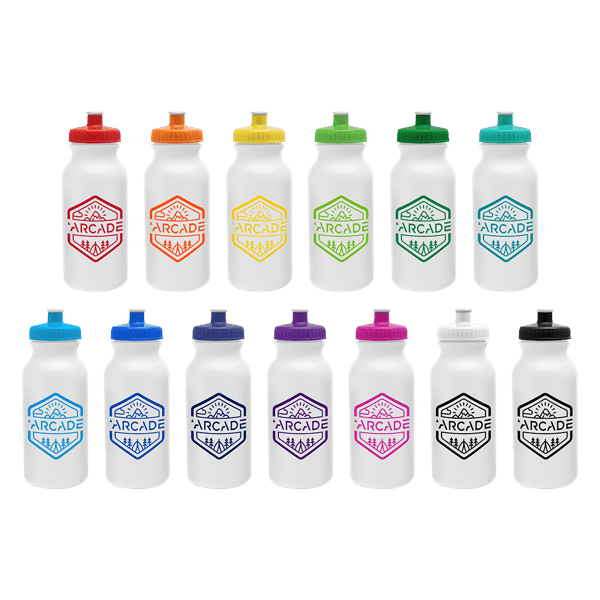 Circuit 20oz Bike Bottle - White w/Push-Pull Lid 79