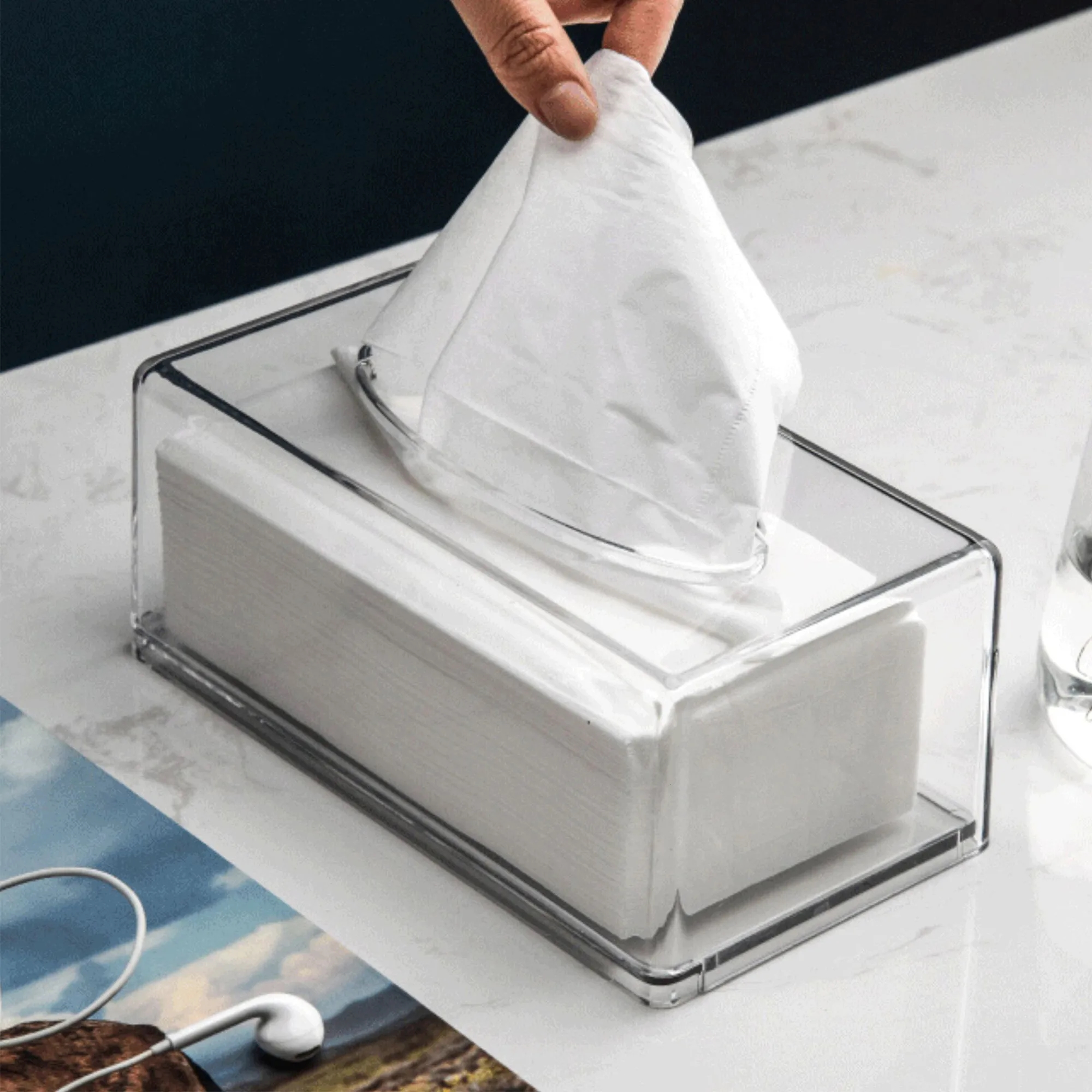 Clear Acrylic Tissue Box 7