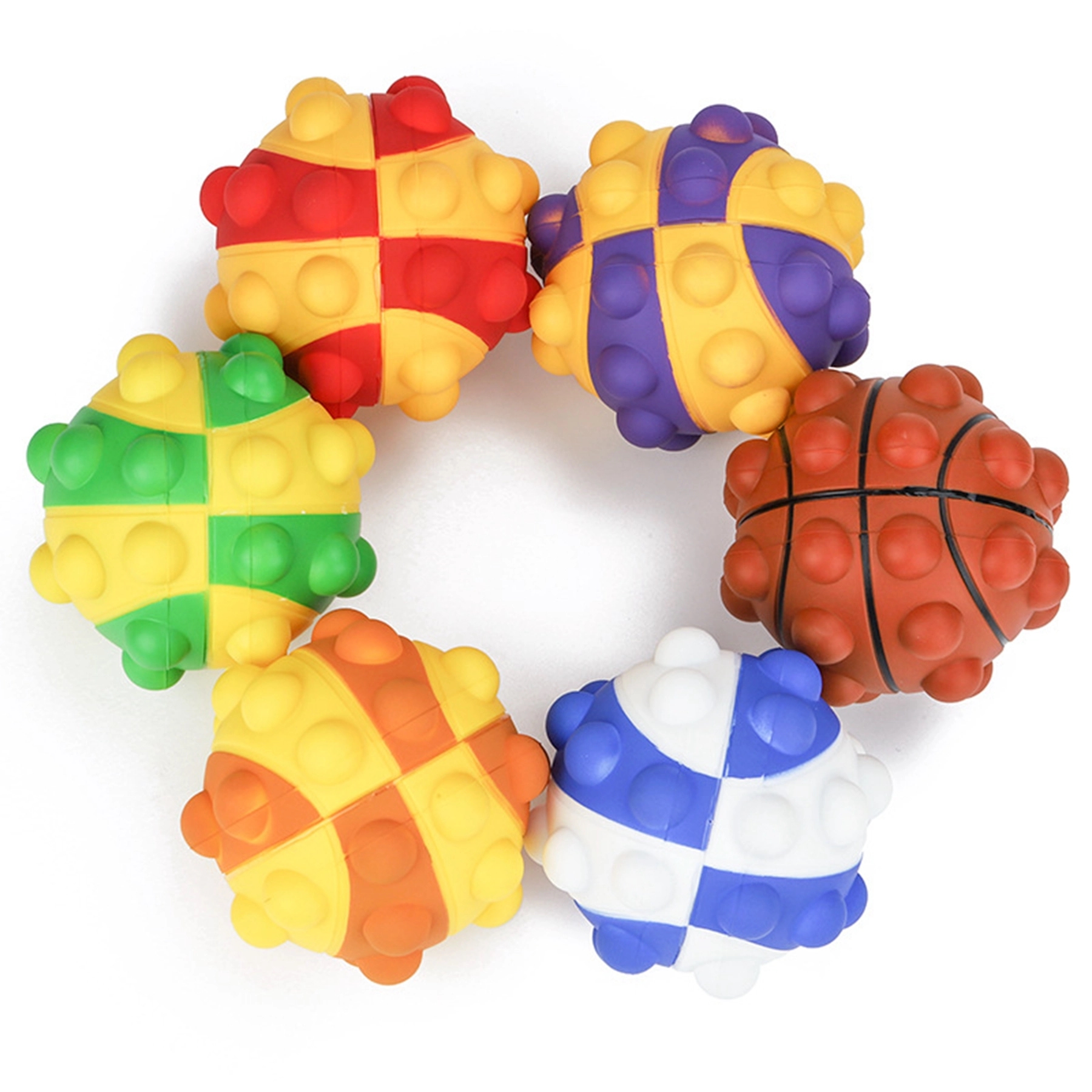 Basketball Shaped Push Pop Bubble Anti Stress Ball 13