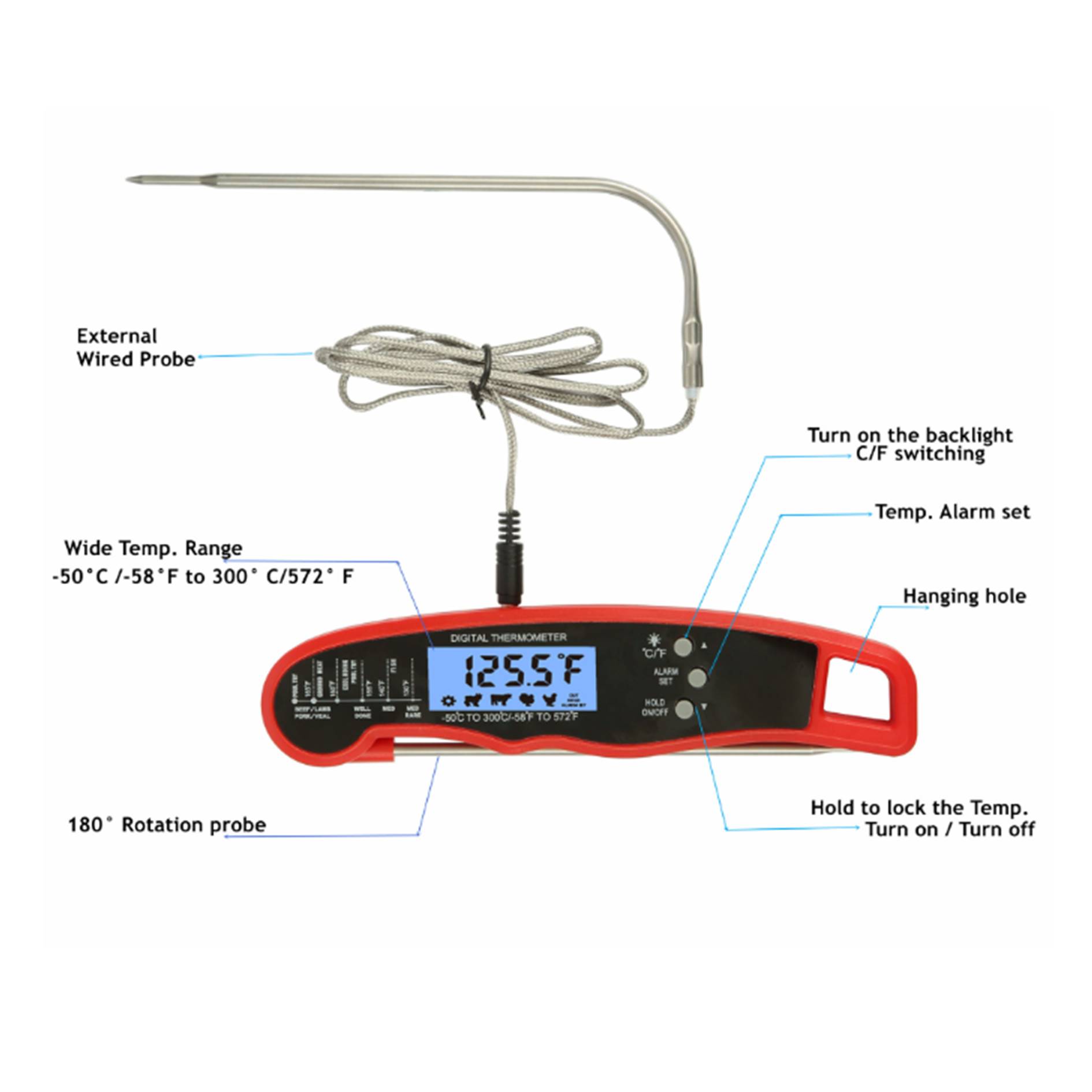 Instant Read Food Thermometer For Cooking 3