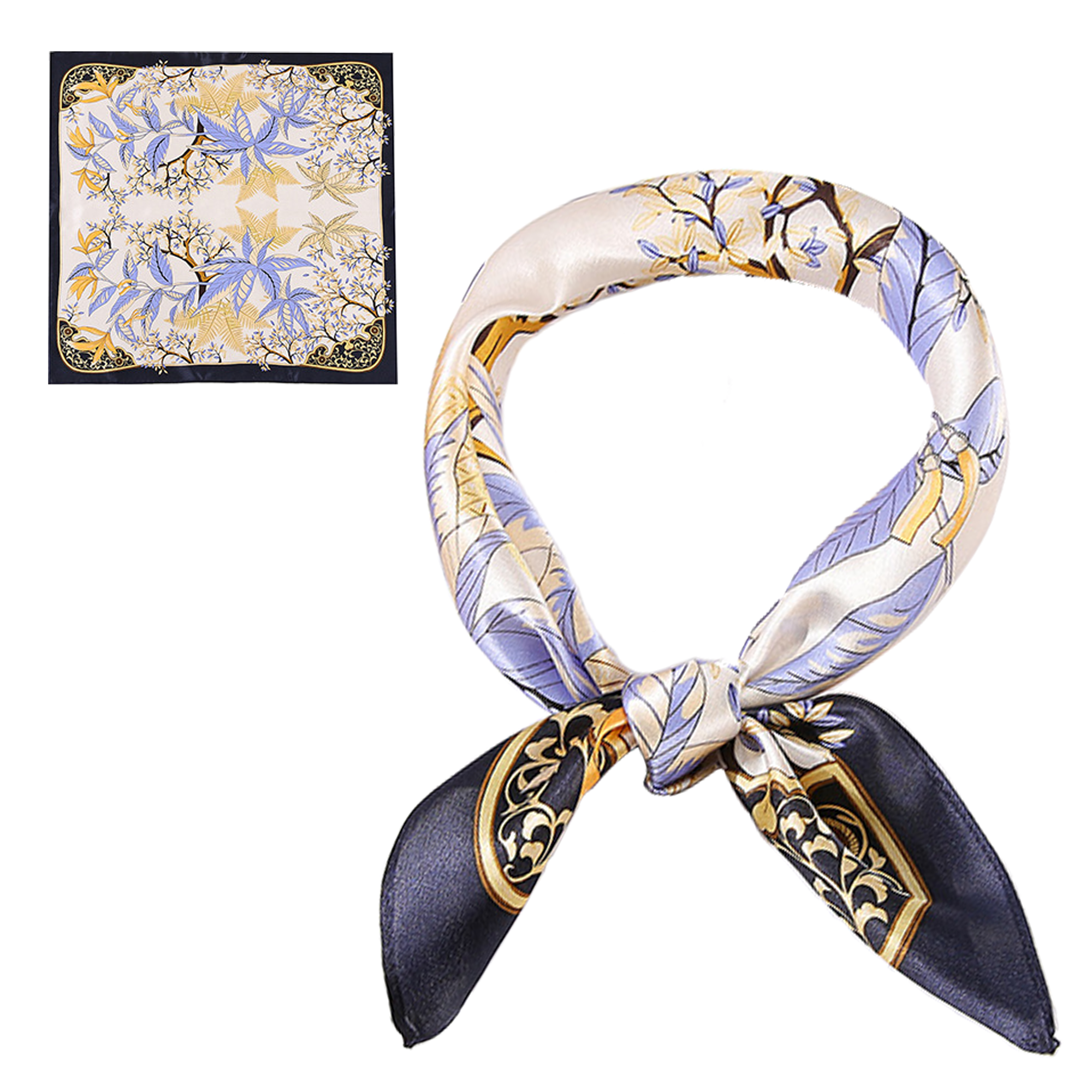 100% Mulberry Silk Bandana Scarf 9