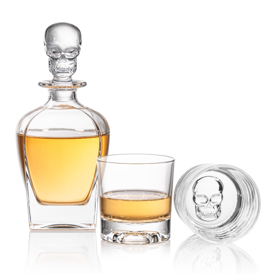 Delrina Skull Decanter Set 4