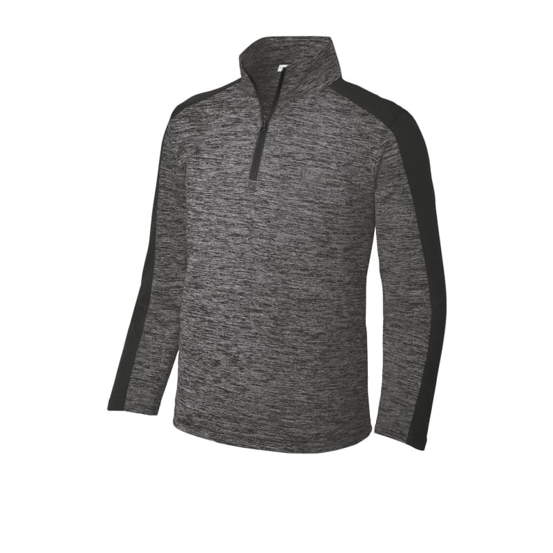 Sport-Tek Youth PosiCharge Electric Heather Colorblock 1/4-Zip Pullover. 15