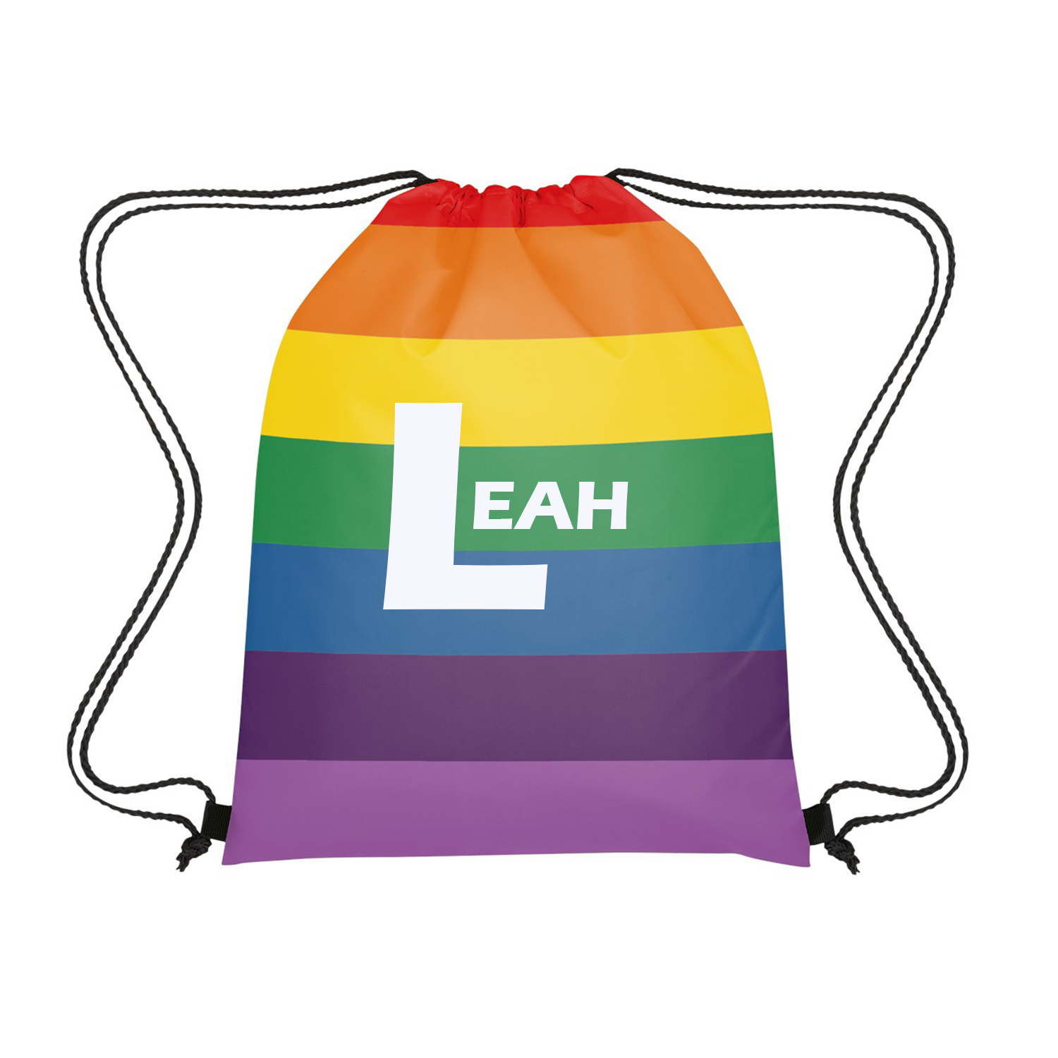 Rainbow Drawstring Sports Backpack 1