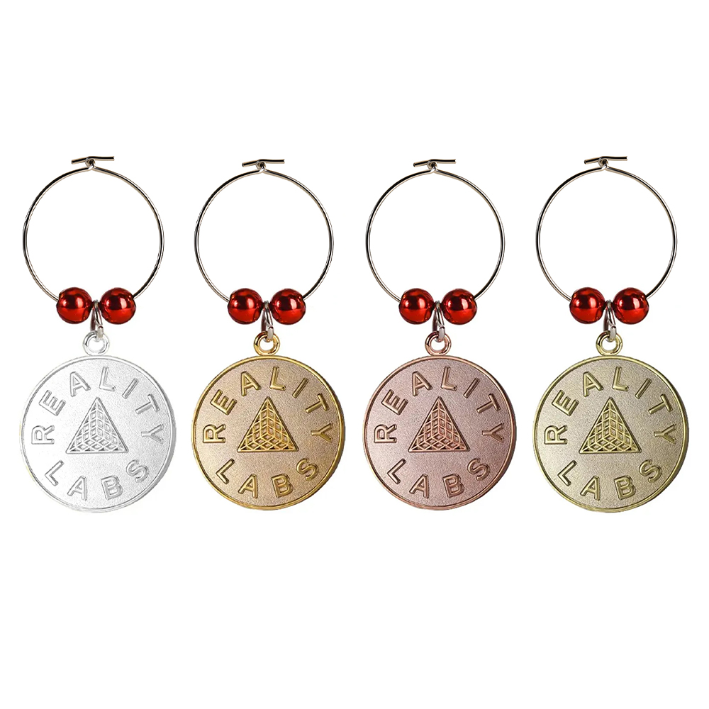 Custom Sandblast Wine Charms 1" 1