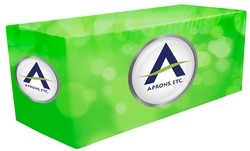 8' Overall, Fitted Open Back Dye Sublimation Custom Color Imprint Table Cover