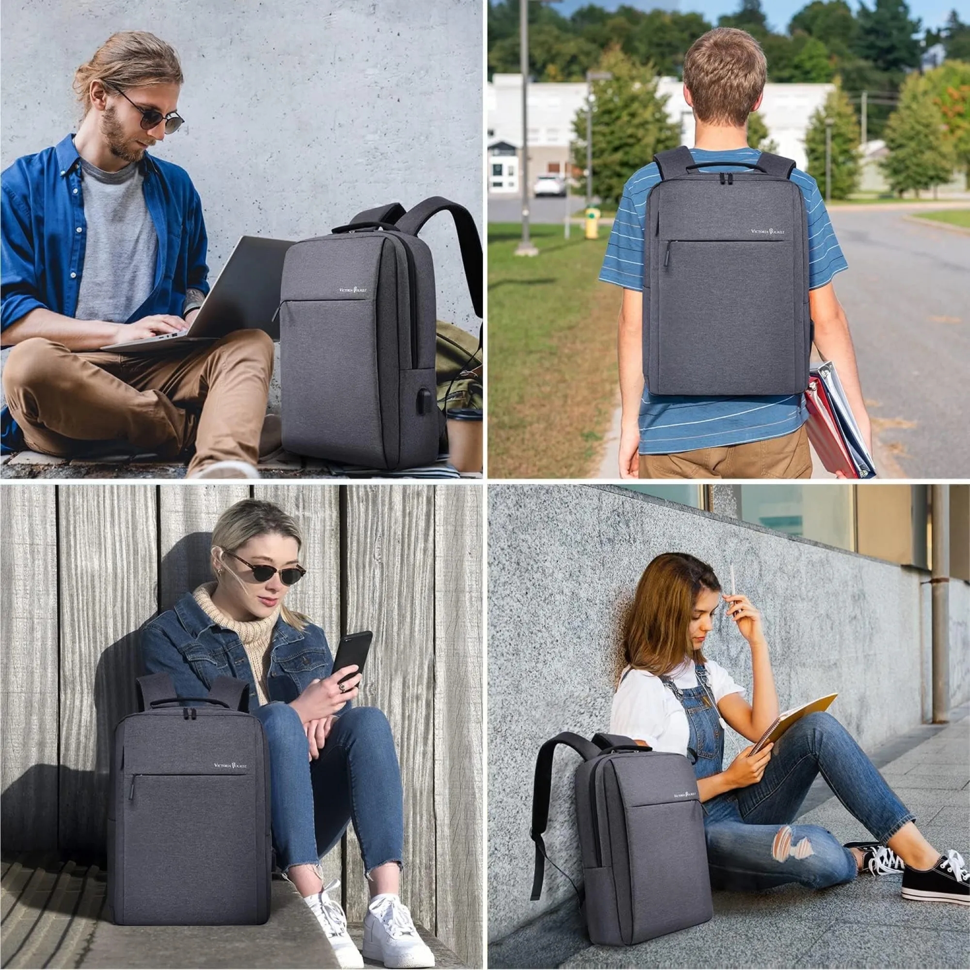 Portable Business USB Laptop Travel Backpack 3