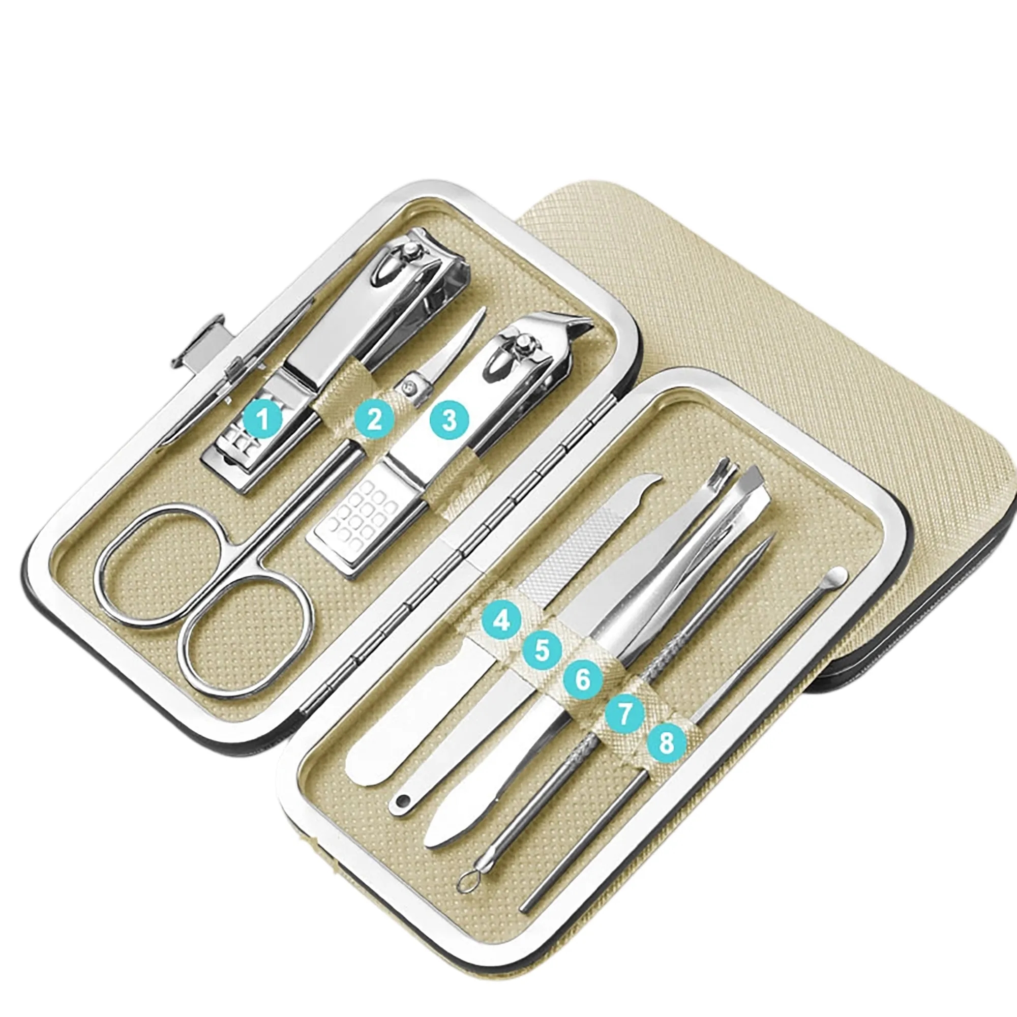 Stainless Steel Nail Clipper Set with Case 10