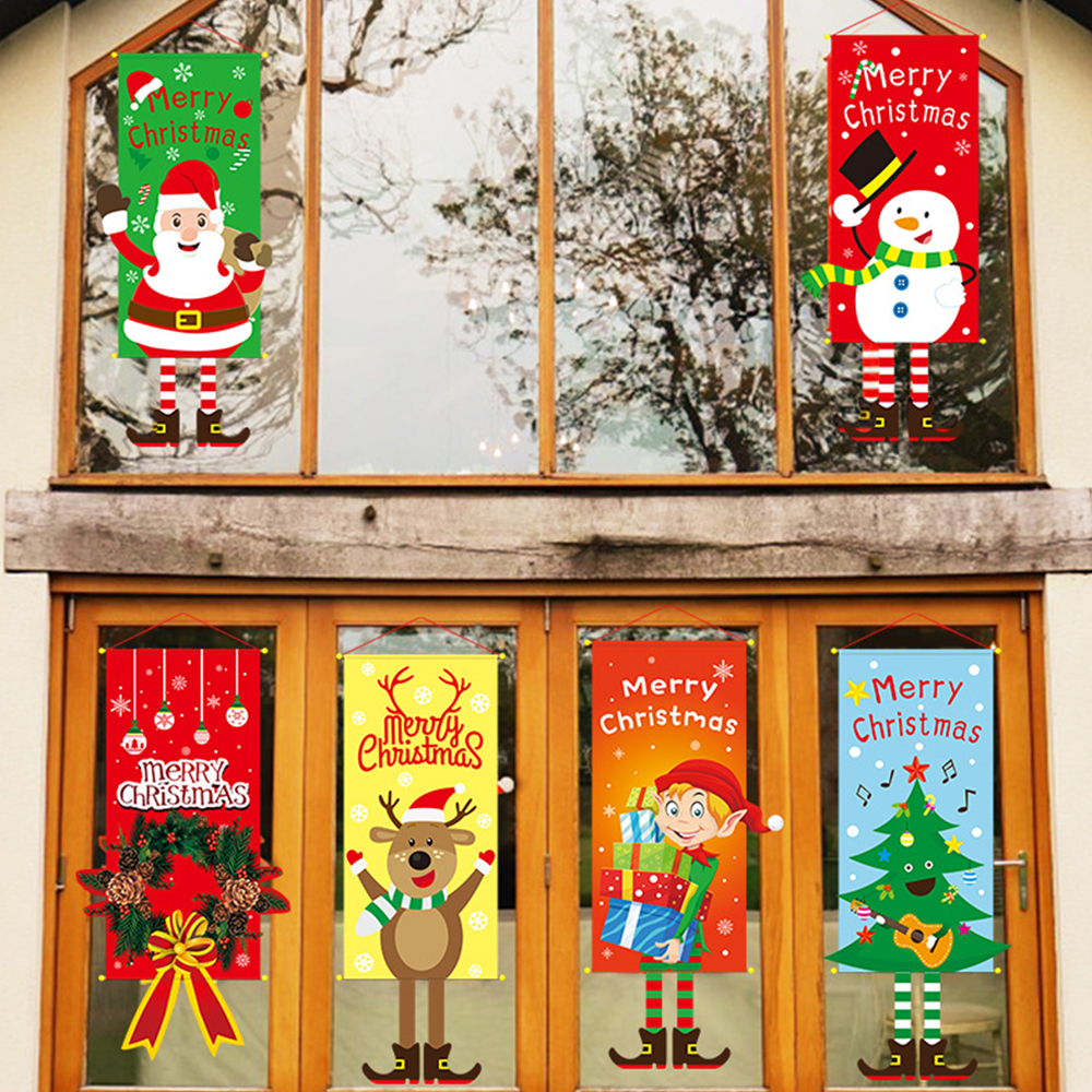 Christmas Shop Window Hanging Flag 3