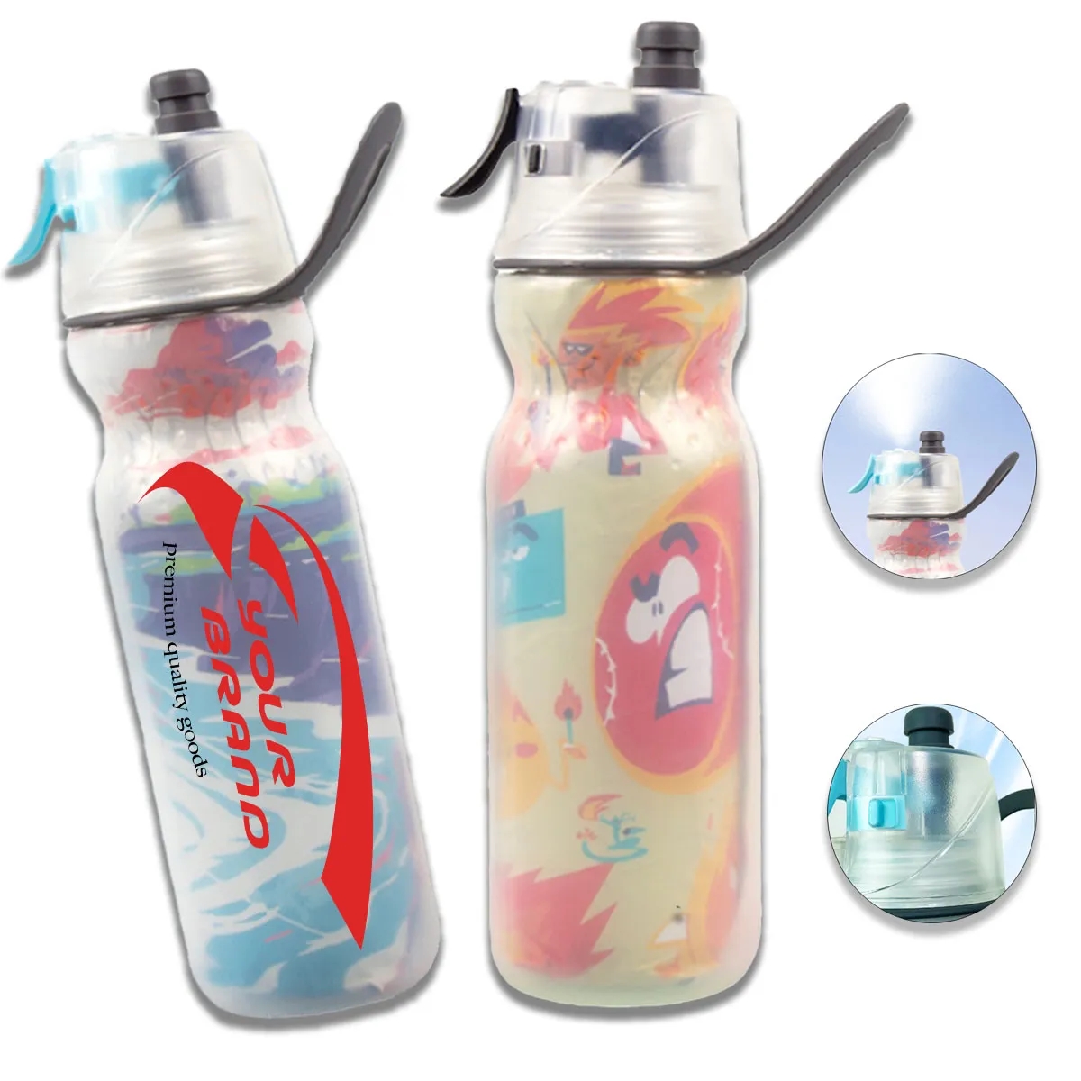 20oz Leakproof Heat Insulation Sports Spray Water Bottle 2
