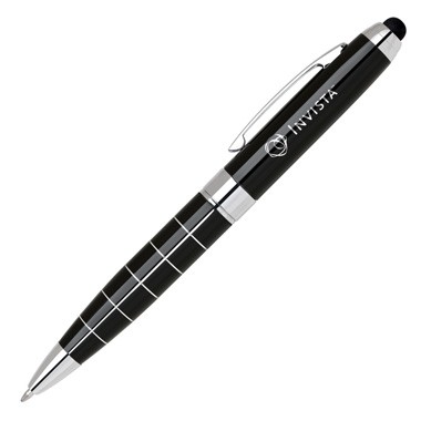Refined Grid Design Stylus Pen - Glisten Black 2