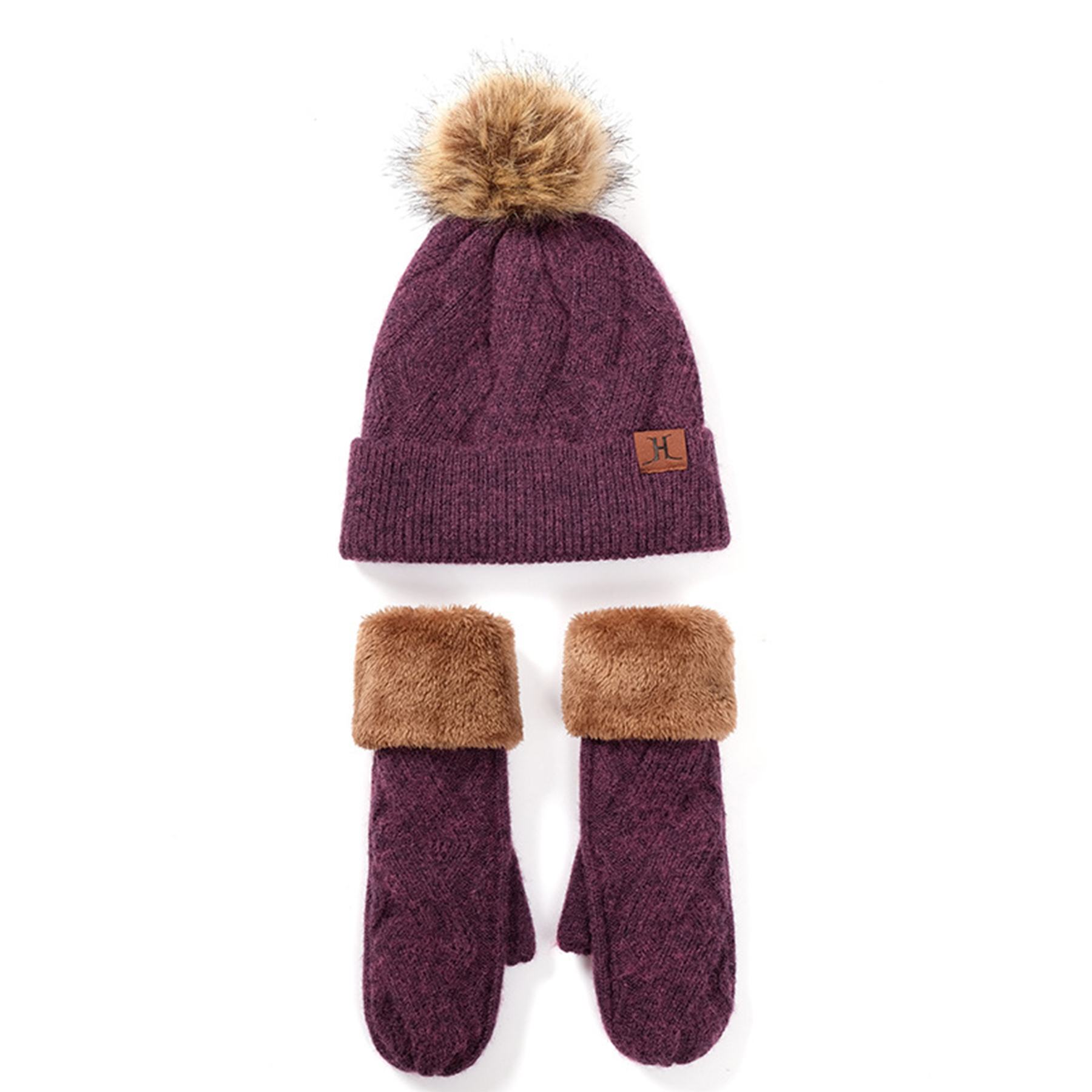 Winter Fashion Outdoor Windproof Hat Gloves Sets 3
