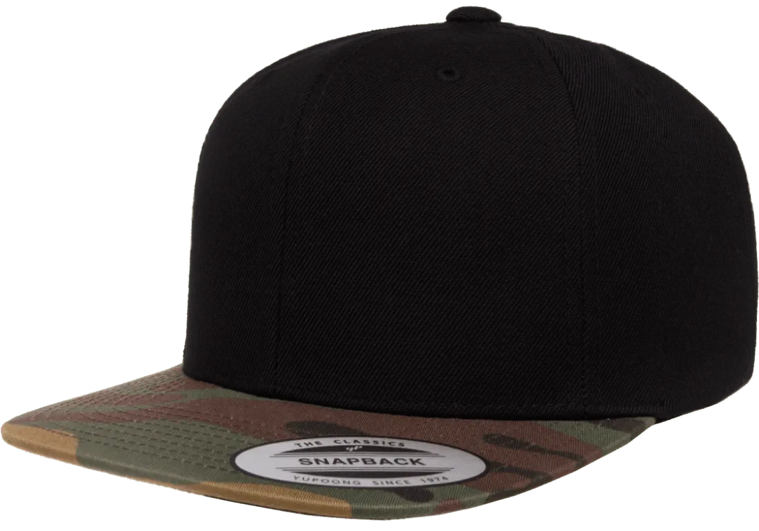 Yupoong 6089TC YP Classics Premium Snapback Two-Tone Camo Hat with Embroidery 3