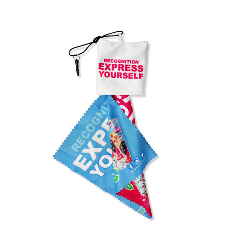 Microfiber Screen Lens Cleaning Cloth w/Carabinar 14