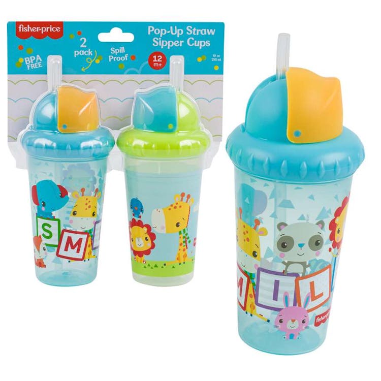 Fisher Price Sipper Cups - Blue Design 2pk 2