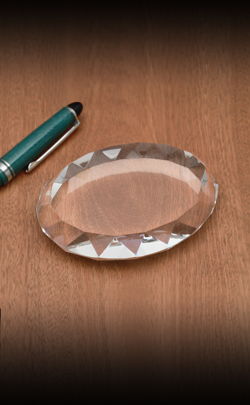 Faceted Oval Paperweight 3