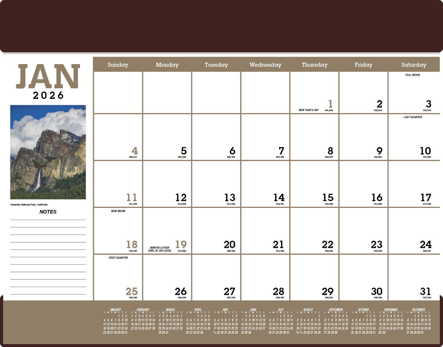 Triumph® Calendars Scenic Desk Pad 6