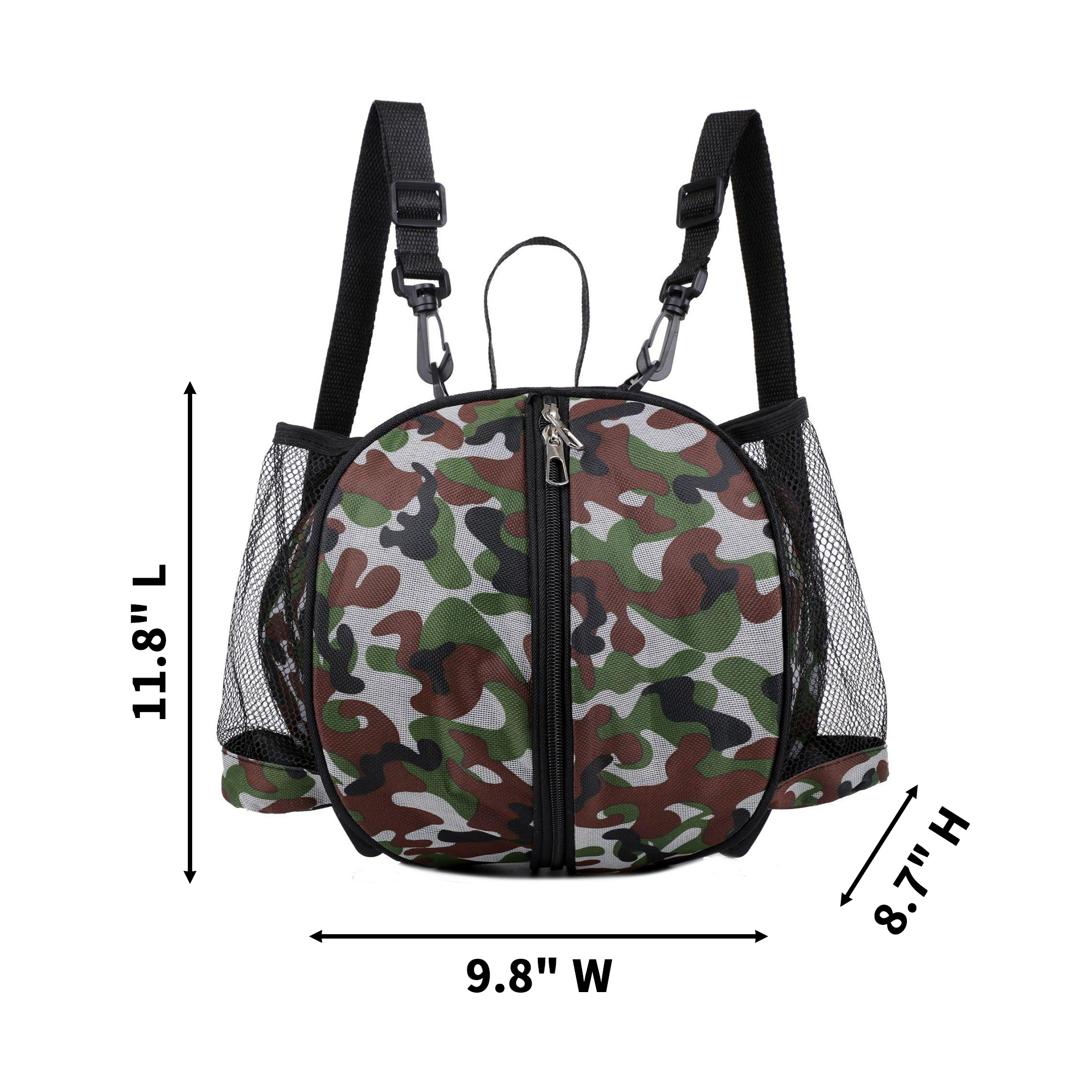Adjustable Ball Carry Bag With Multi Way Strap 11.8" x 9.8" x 8.7" 3