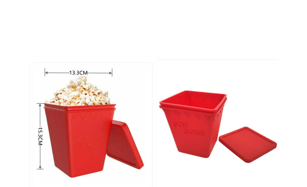 Square Silicone Popcorn Bowl 2