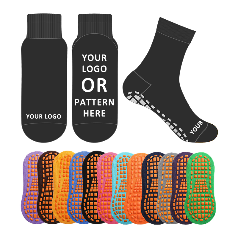 Anti Slip Grip Crew Socks 14