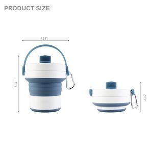 450ml Silicone Collapsible Cup With Handle 4