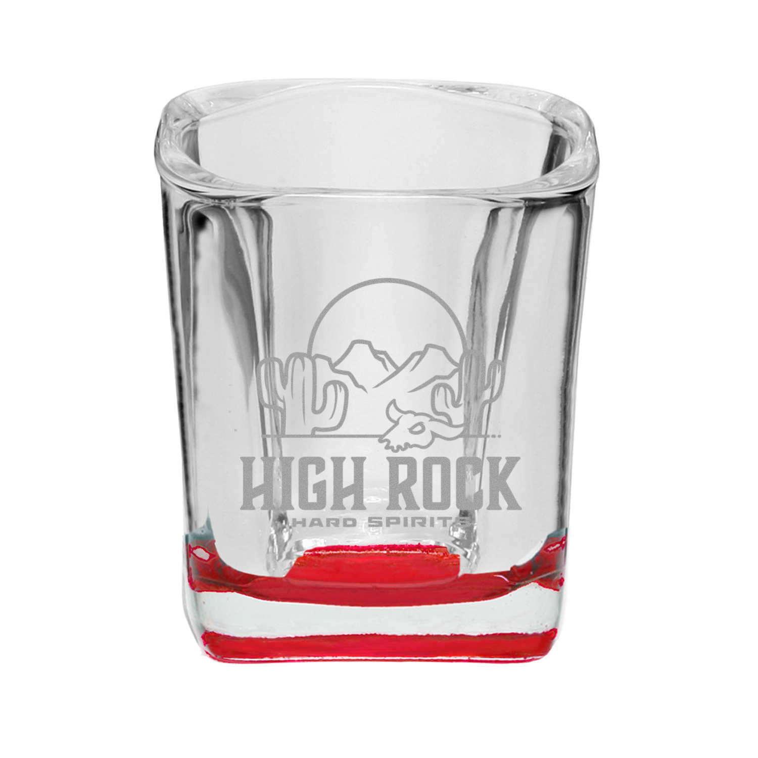 2 oz. Rounded Square Shot Glass (Engraved Imprint) 3