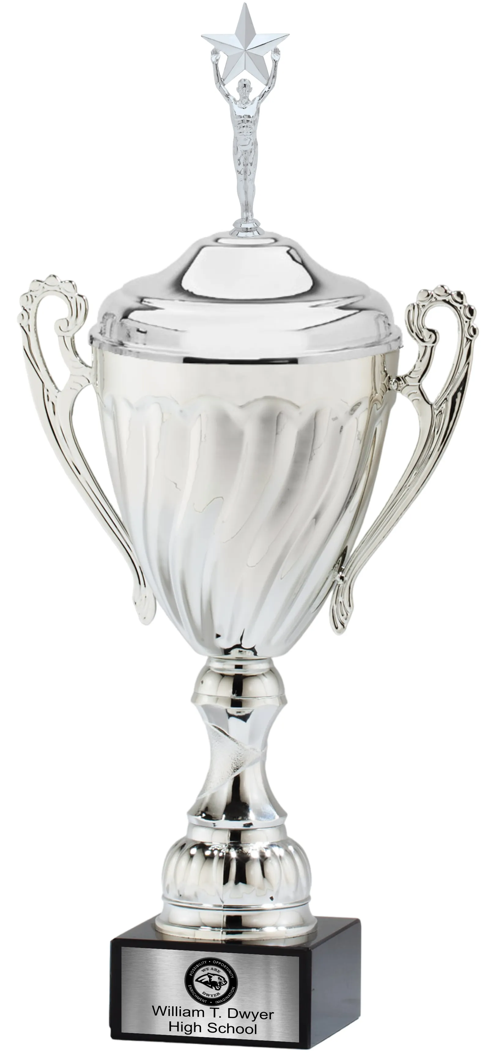 Silver Metal Cup w/Plastic Stem & Marble Base 7