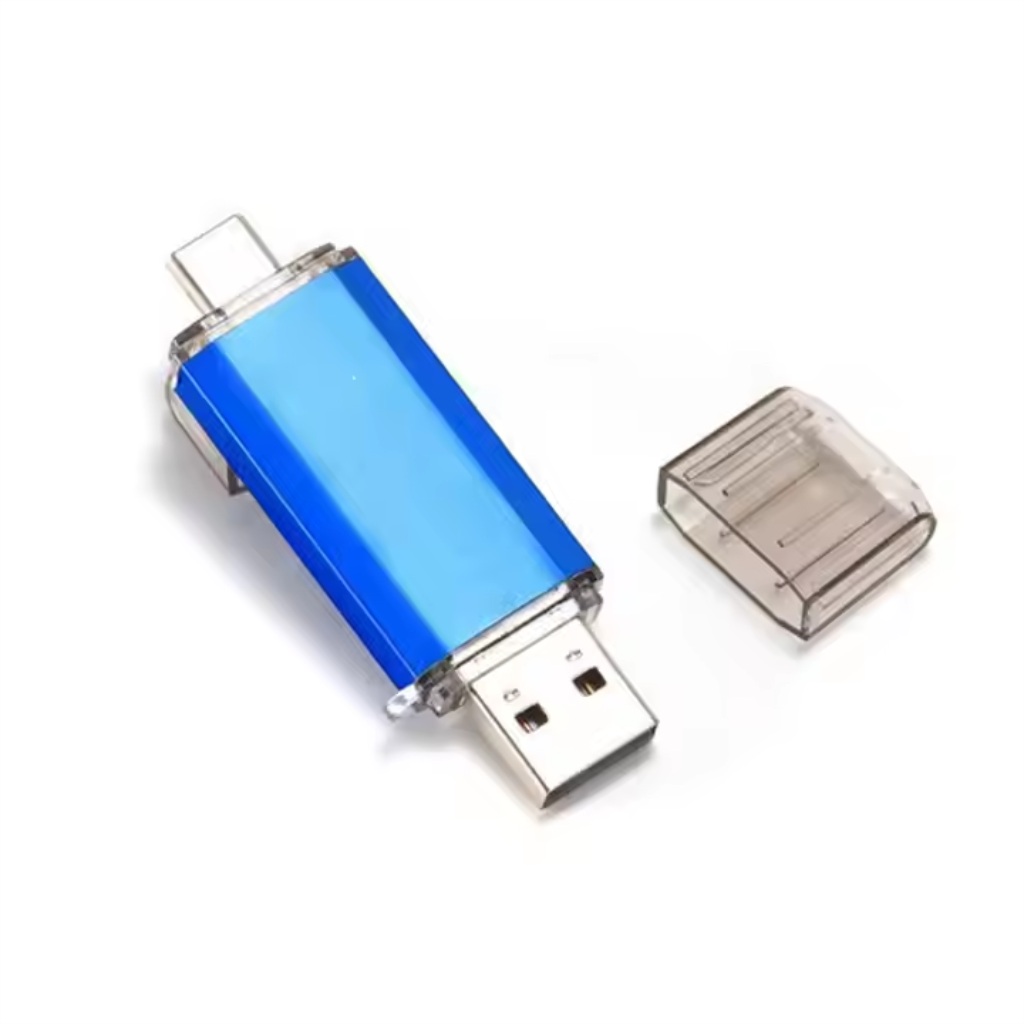 Metal Flat Style Dual Interface USB Flash Drive (8GB) 6