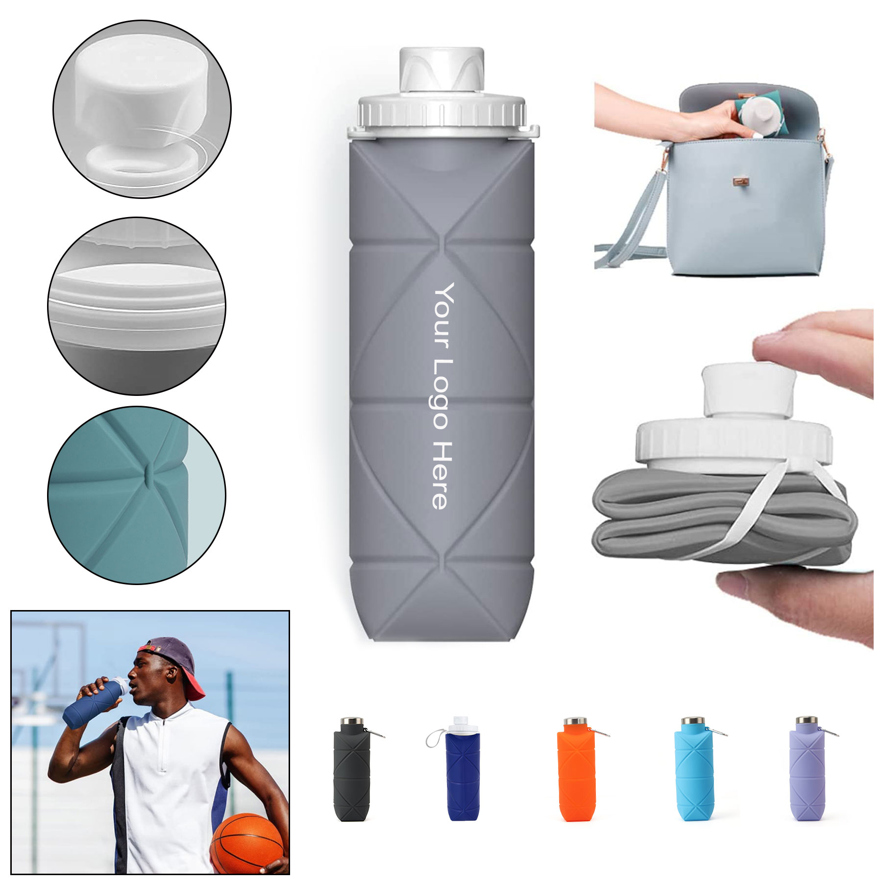 Silicone Foldable Water Bottle 1