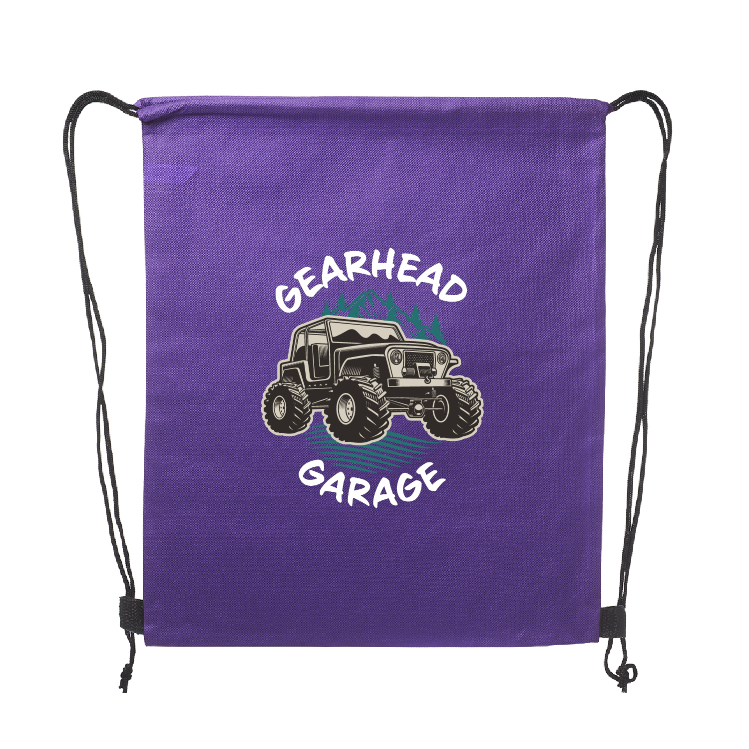 Wanderlust Non-Woven Drawstring Backpack (Full Color Imprint) 5